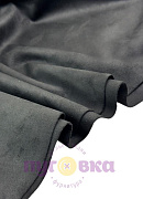 Замша двухсторонняя стрейч цвет черный