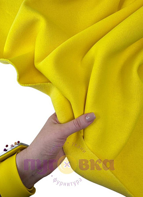 Футер 3х нитка начес цвет желтый лимон карде