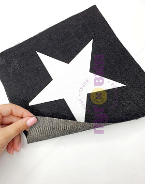 Аппликация джинсовая с накатом