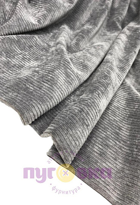 Вельвет 2мм цвет серый графит