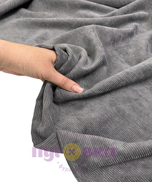 Вельвет 2мм цвет серый графит