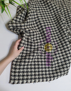 Твид "Шанель" костюмный цвет молоко