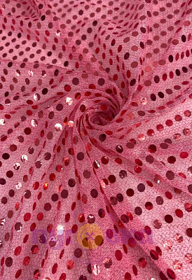 Ткань Копеечка цвет розовый