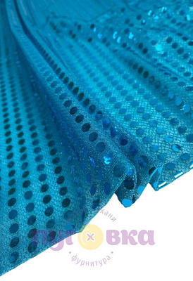 Ткань Копеечка цвет бирюза