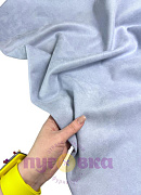 Замша на трикотаже цвет выбеленный голубой