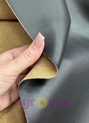 Кож.зам мебельный цвет черный КЖКРУПЧ