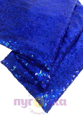 Ткань с пайетками цвет электрик синий