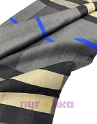 Клетка костюмная крупная серая+синий