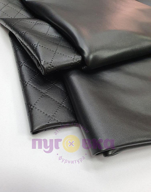 Кожа стрейч на замше цвет черный