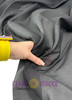 Органза креш цвет черный /zsz