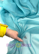 Органза креш с блеском цвет бирюза