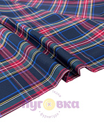 Клетка костюмная цвет т.синий 21