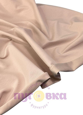 Трикотаж футер 2нитка с лайкрой цвет кремовый с п/э