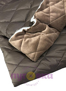 Курточная стежка синтепон 200 гр+велюр цвет шоколад