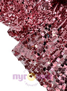 Пайетки на сетке цвет розовый