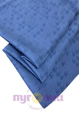 Шелк-жаккард Лапка цвет голубой камень