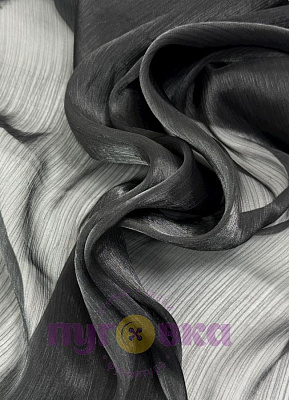 Органза креш с блеском цвет черный