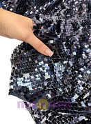 Пайетки на сетке цвет т.синий