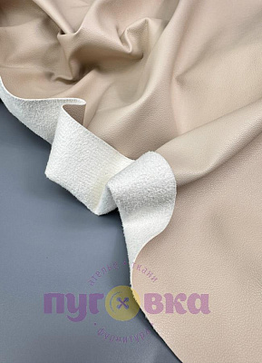 Кожа стрейч на замше цвет крем 14132/11