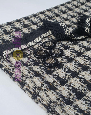 Твид "Шанель" костюмный цвет молоко