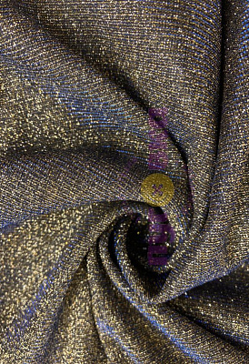 Трикотаж Блеск цвет синий/ золото