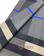 Клетка костюмная крупная серая+синий