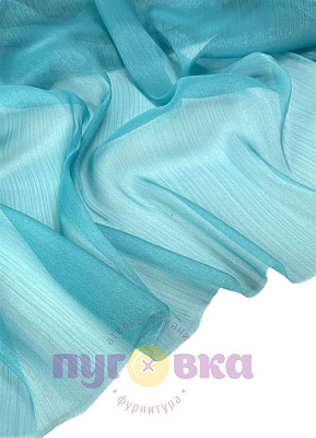 Органза креш с блеском цвет бирюза