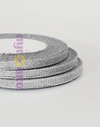 Лента парча 0,5см серебро/моток 58р