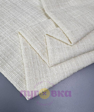 Твид "Шанель" костюмный цвет молоко