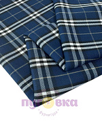 Клетка костюмная цвет т.синий 7