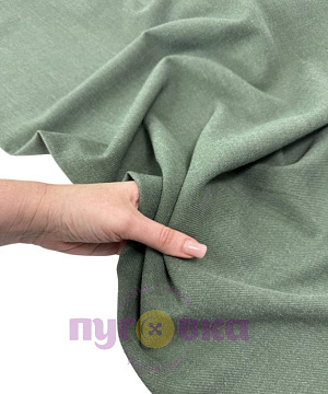 Ткань костюмная Меланж цвет оливка