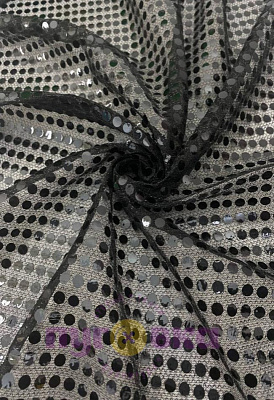 Ткань Копеечка цвет черный