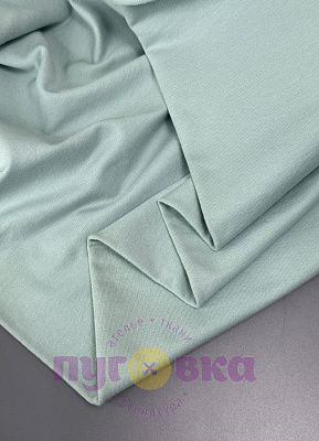 Трикотаж футер 2нитка с лайкрой цвет аквамарин Пенье