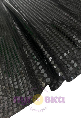 Ткань Копеечка цвет черный