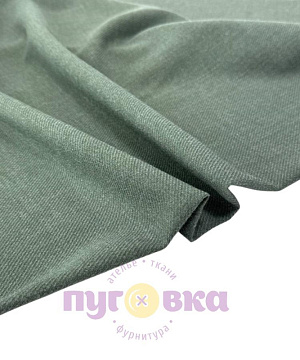 Ткань костюмная Меланж цвет оливка