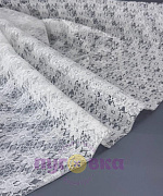 Гипюр школьный Цветы цвет белый