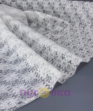 Гипюр школьный Цветы цвет белый